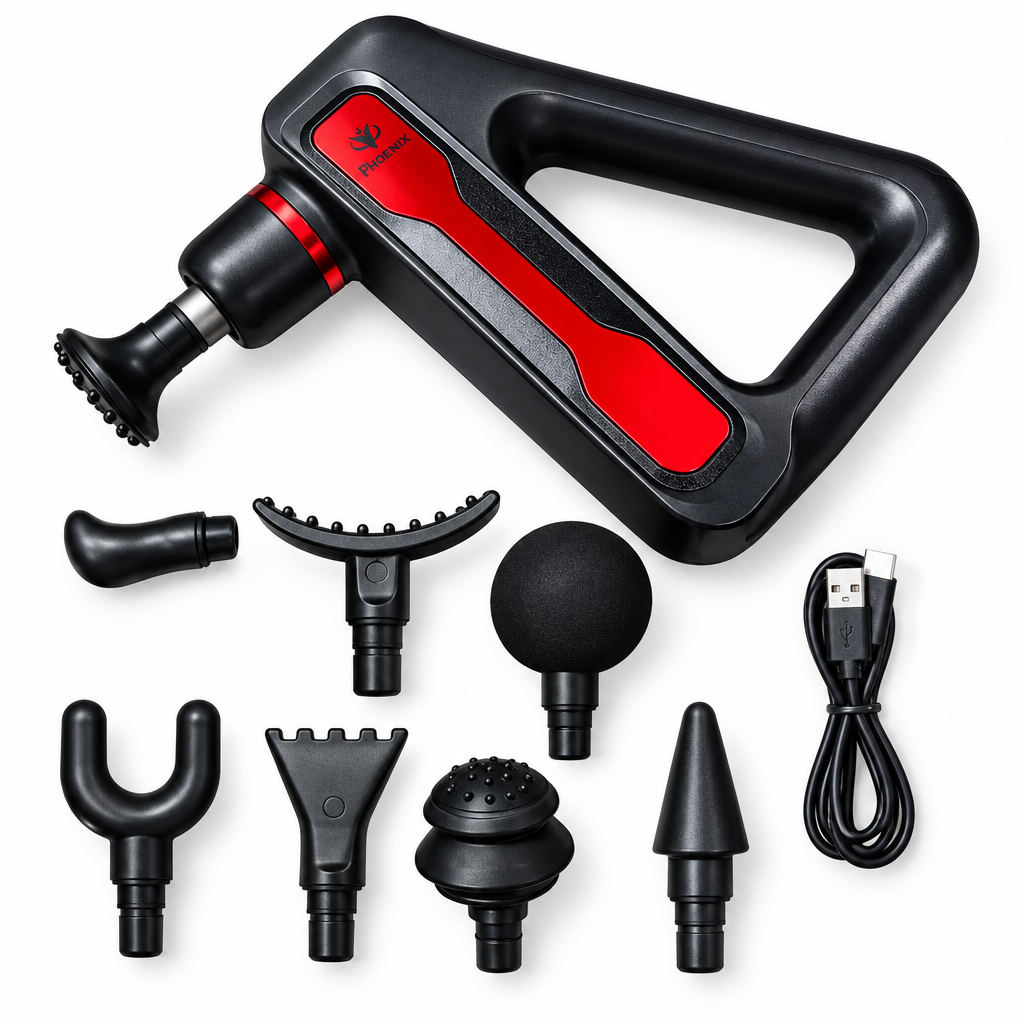 Blueidea LCD Display Fascial Gun - 32 Speeds & 8 Massage Heads**